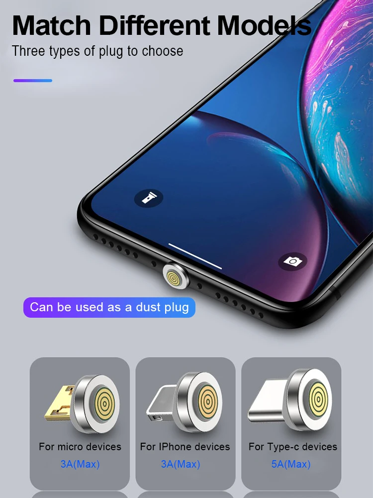 Магнитный кабель USB для быстрой зарядки кабель usb type C Магнитный кабель для зарядки данных Micro USB кабель для мобильного телефона USB шнур