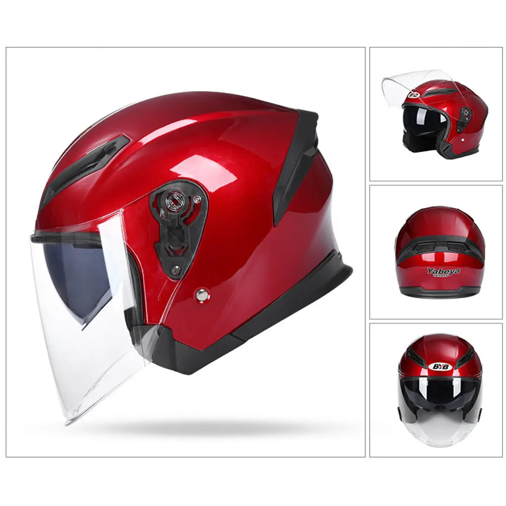 

Motorcycle Helmet Safety Motorcycle Helmet Electric Motorcycle Helmet Adult Men And Women Half Helmet Double Lens Helmet