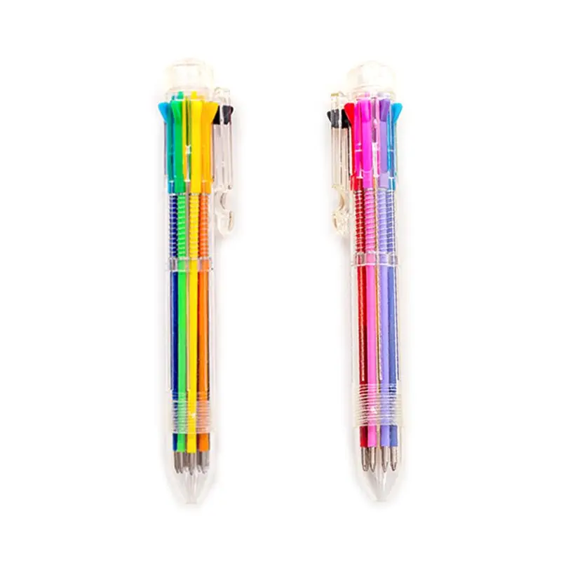 Creative Multicolor Ballpoint Pen Lovely Stationery Press 8 Color Oil for student Children Office School Supply |