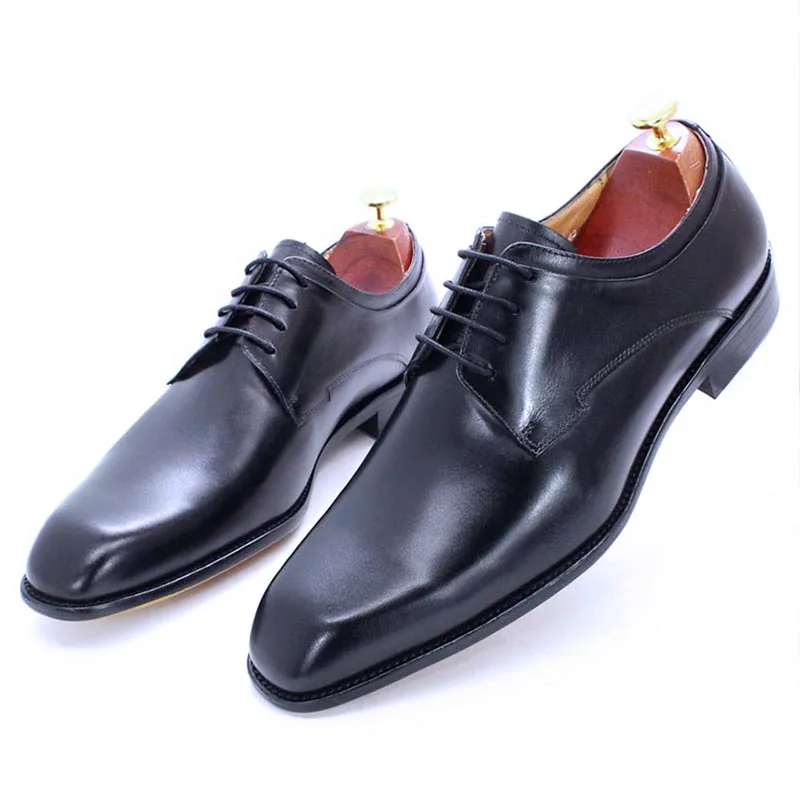 

Men's Oxford Derby Genuine Leather Shoes Black Brown Classic Style Whole Cut Lace up Formal Shoes Wedding Office Dress Shoes Men