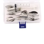 Серебряный 3D трехмерный желатиновый шприц для изготовления желе, пудинга, искусство, цветочные иглы, формы для торта, инструменты, необходимый кухонный инструмент