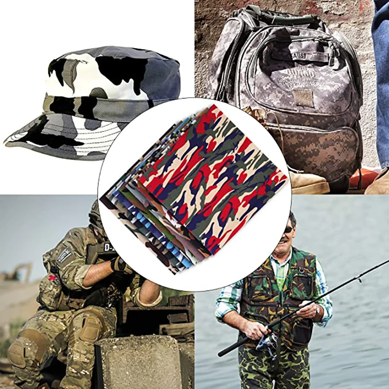 

20pcs Sewing Clips 40*50cm 6pcs 100% Cotton Printed Fabric Handmade Washcloth Scarf Materials DIY Hat Dress Bags Crafts Supplies