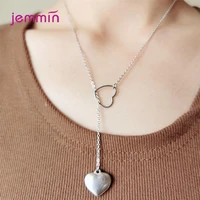 double love heart pendant choker necklace 925 sterling silver chain necklaces for women wedding engagement jewelry gifts