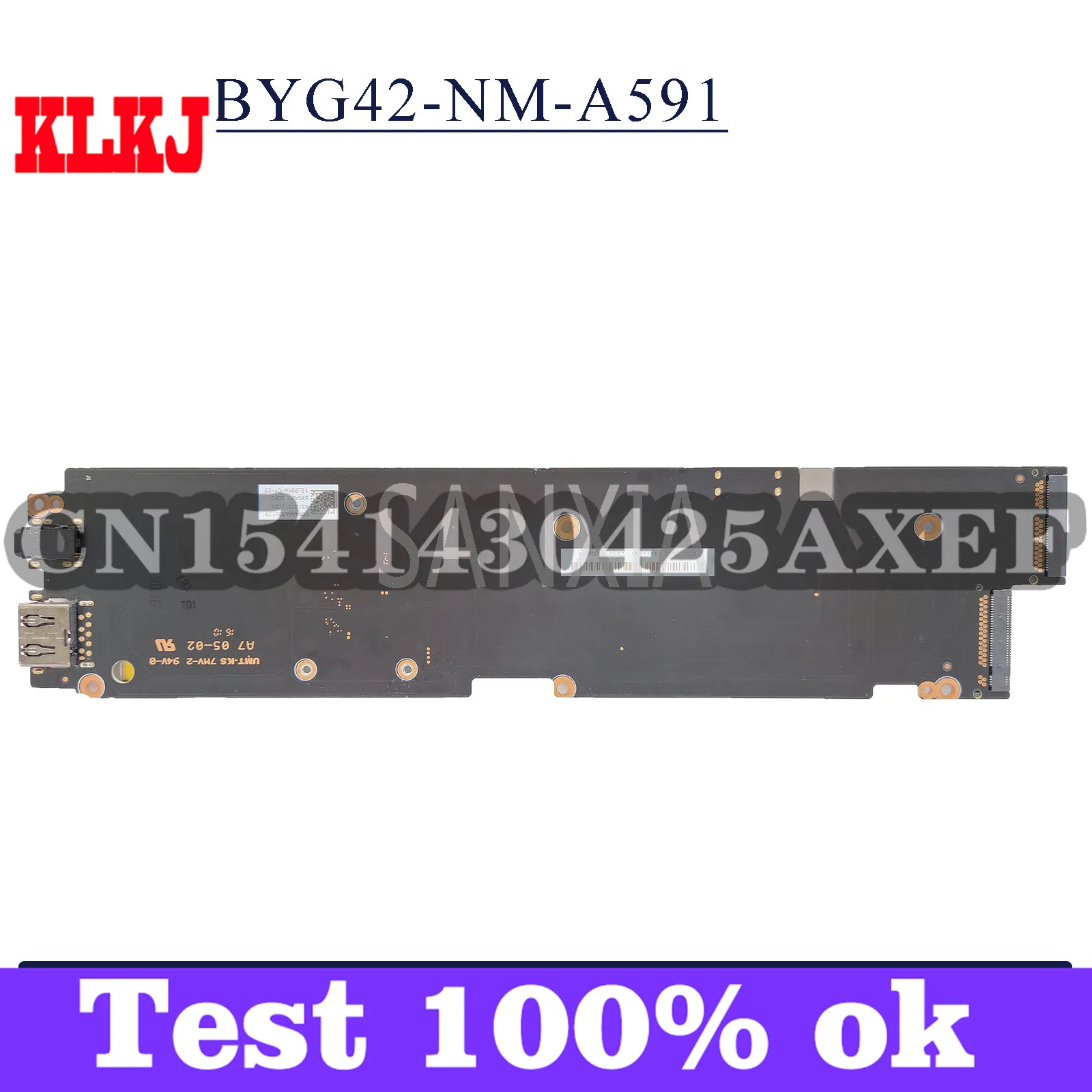 

KLKJ BYG42-NM-A591 Laptop Motherboard For Lenovo YOGA 900S-12ISK Original Mainboard 8GB-RAM M5-6Y54 CPU