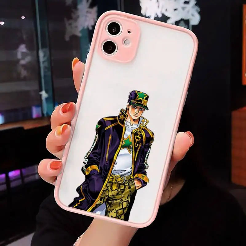 

JoJos Bizarre Adventure Japan anime Phone Cases matte transparent For iphone 7 8 11 12 plus mini x xs xr pro max cover