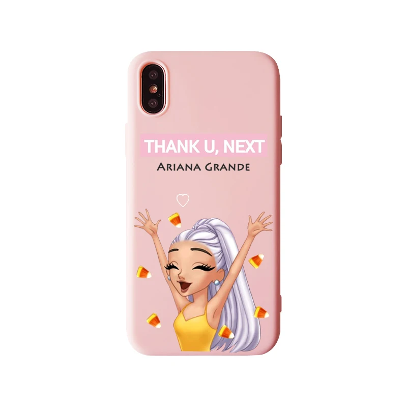 Ariana Grande God-женский розовый чехол для телефона iPhone XR XS Max 8 7 6s 6 Plus God-женский черный мягкий силиконовый розовый чехол - Цвет: TPU