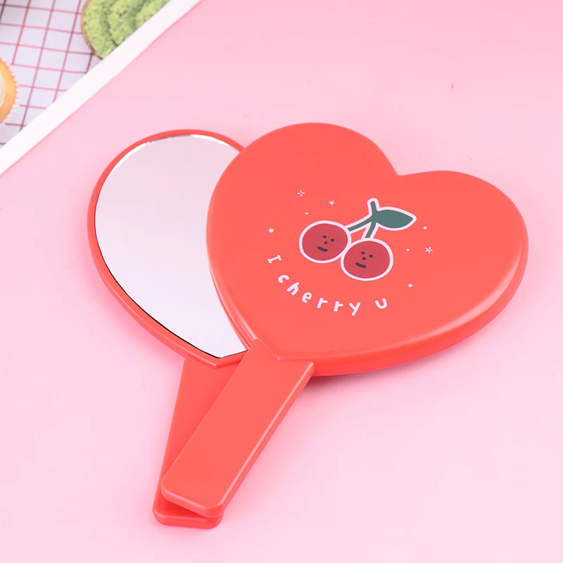 1 шт. корейское Ins прекрасное красное косметическое зеркало с ручкой в виде вишни