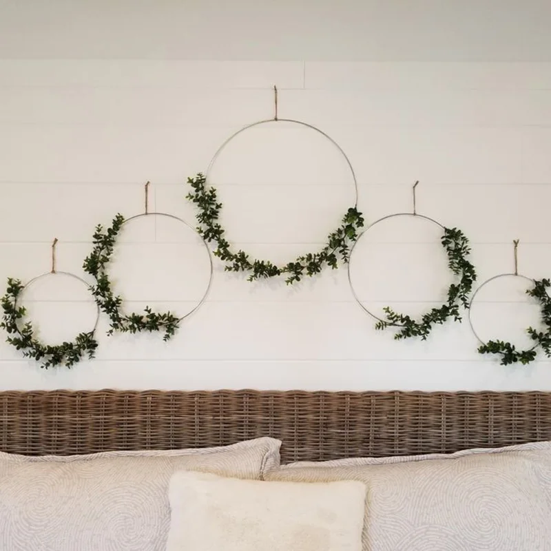 Свадебные украшения Золотое металлическое кольцо искусственная гирлянда