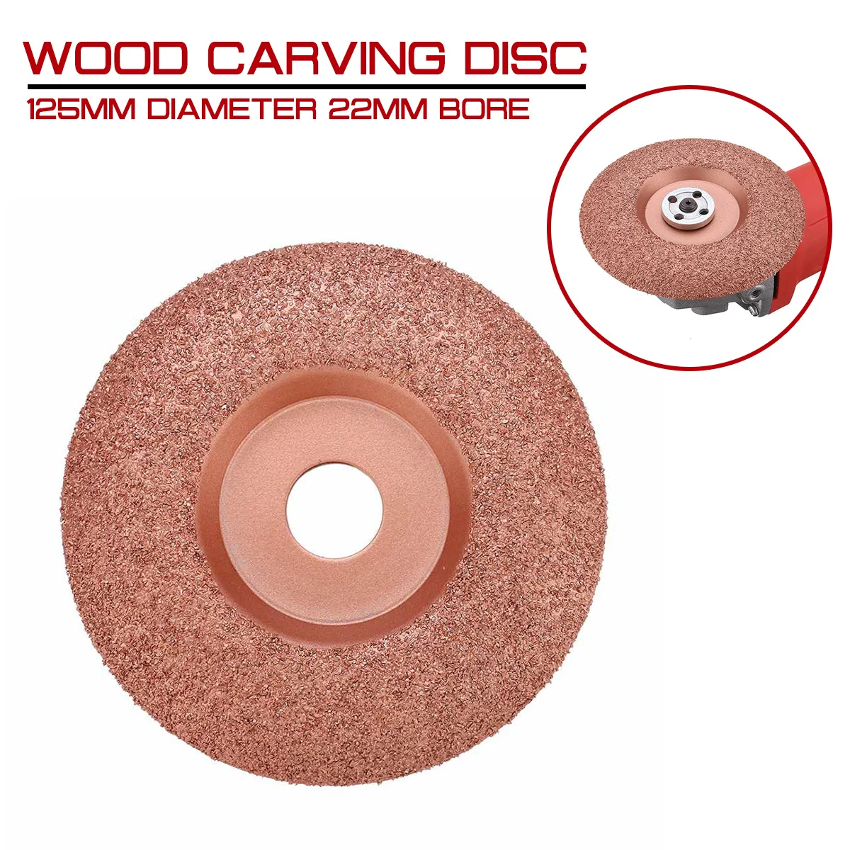 

22MM Bore Wood Carving Disc 125MM Diameter Angle Grinder Disc Tungsten Carbide Shaping Dish Wood Shaping Disc