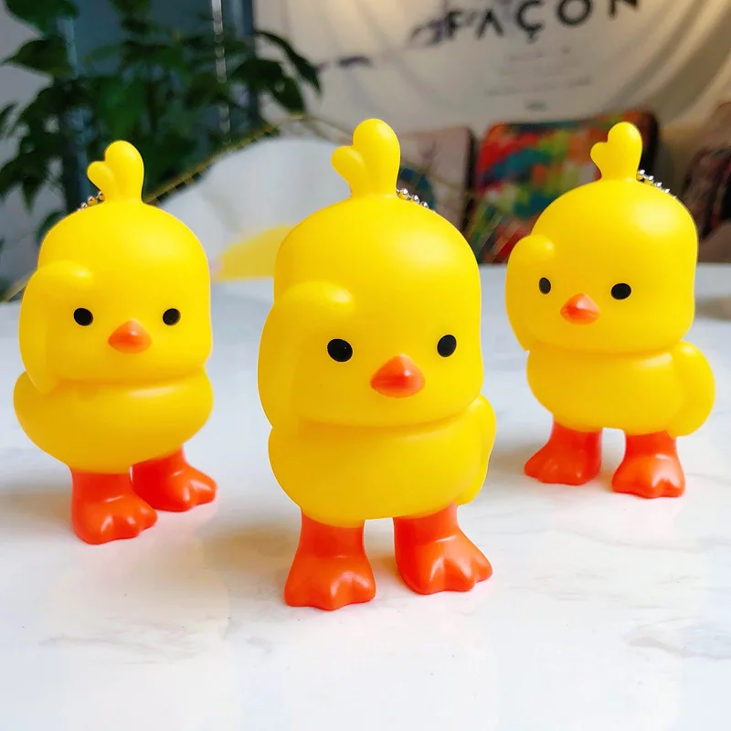 Супер милая мини игрушка желтая утка кукла автомобиль брелок креативная пара