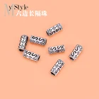 10PCSHand тканый материал, аксессуары для поделок 925 Чистое Серебро Медь монета с шестью ячейками длинные отдельные бусины Свободные бусины ювелирные изделия аксессуары