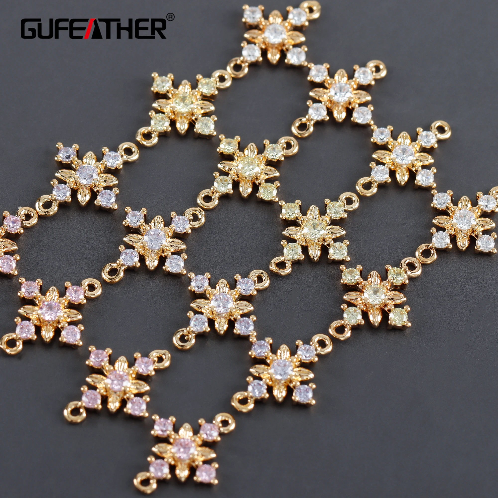 

GUFEATHER M1023,jewelry accessories,pass REACH,nickel free,18k gold plated,copper,zircons,diy earrings,jewelry making,10pcs/lot
