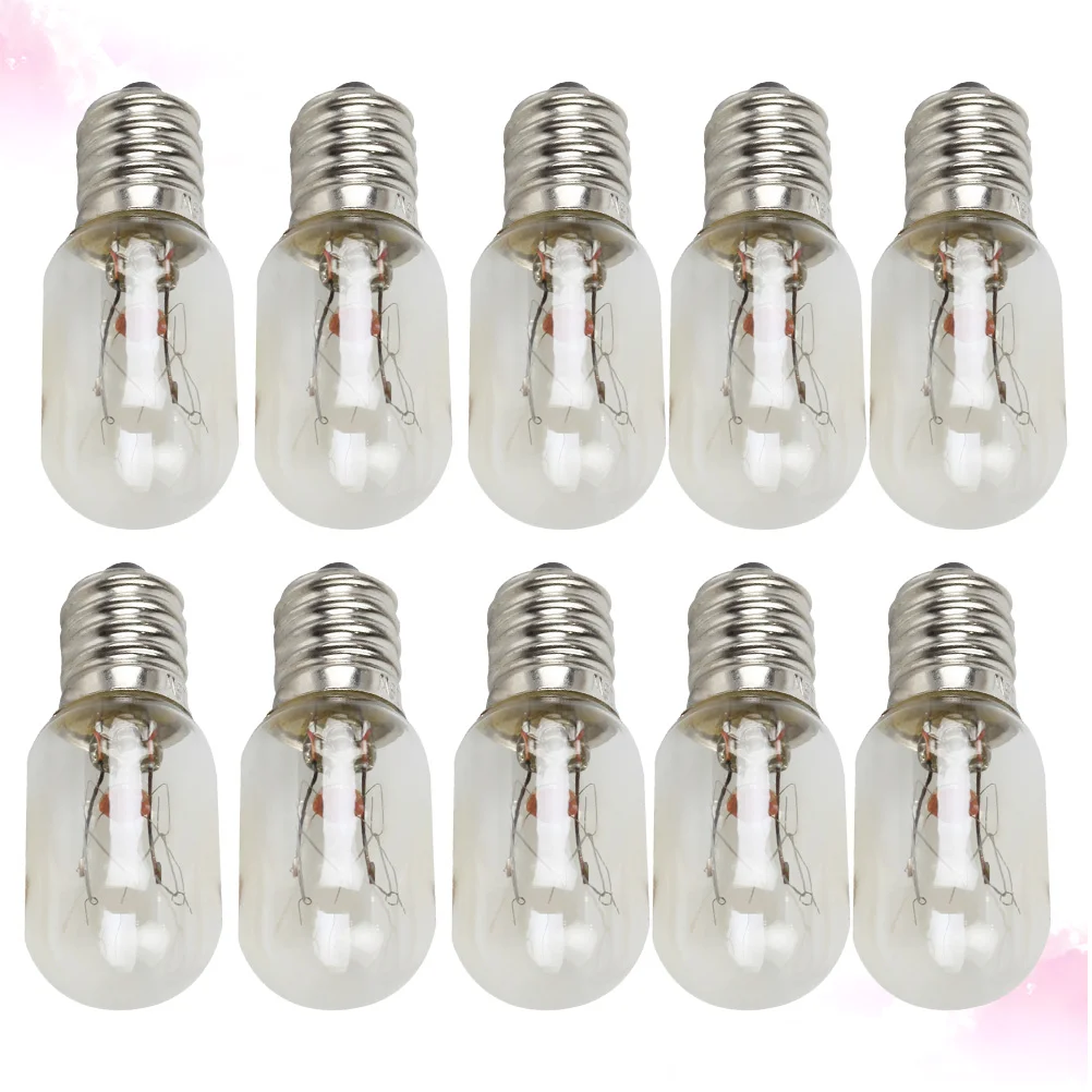 

10pcs T20 E12 Edison Bulb 120V 15W Refrigerator Fridge Light Bulb Tungsten Filament Lamp Bulbs Incandescent Bulb Salt Lamp