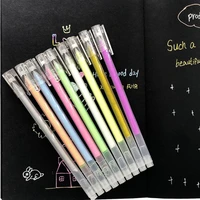 color pennotebook set 0 6mm white ink gel pen color photo album gel pen refill stationery for school cute scrapbooking pens
