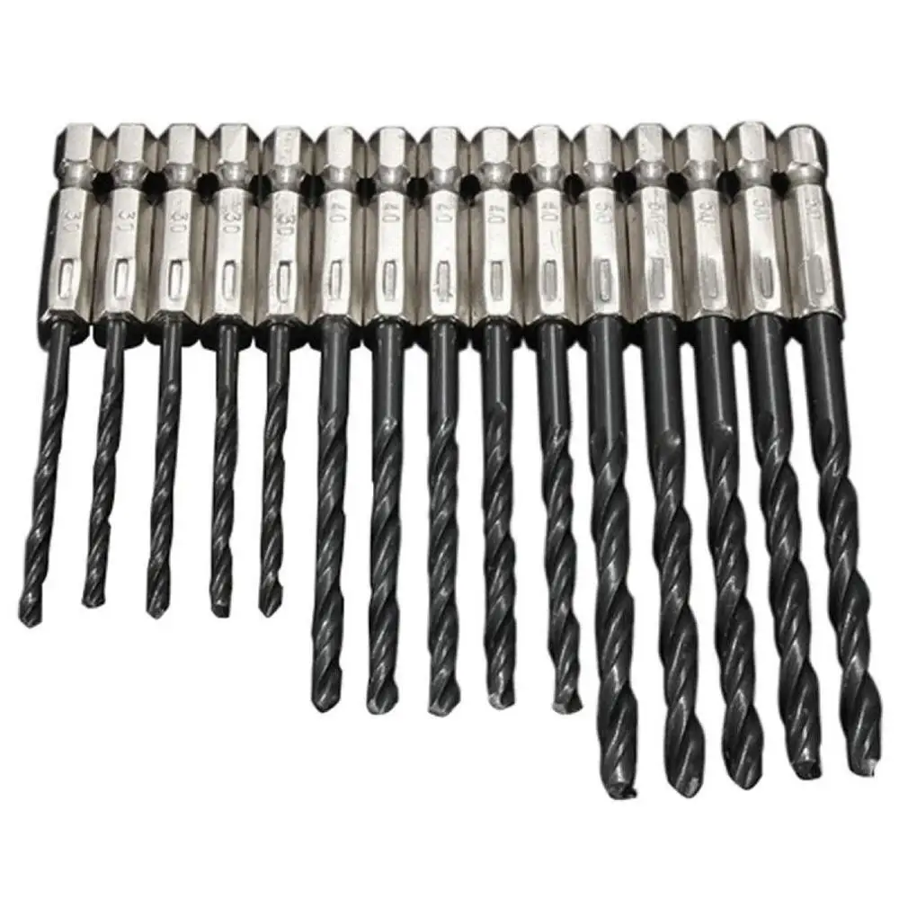 

15pcs Set Cobalt High Speed Steel Twist Drill Hole M35 Stainless Steel Tool Set The Whole Ground Metal Reamer Tools