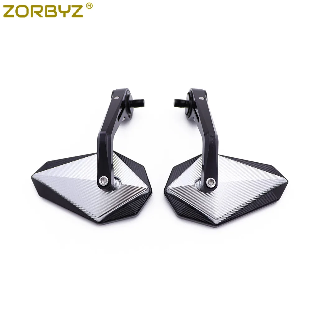 ZORBYZ 1 пара мотоцикла CNC алюминиевая ручка БАР КОНЕЦ Зеркала заднего вида 10 мм
