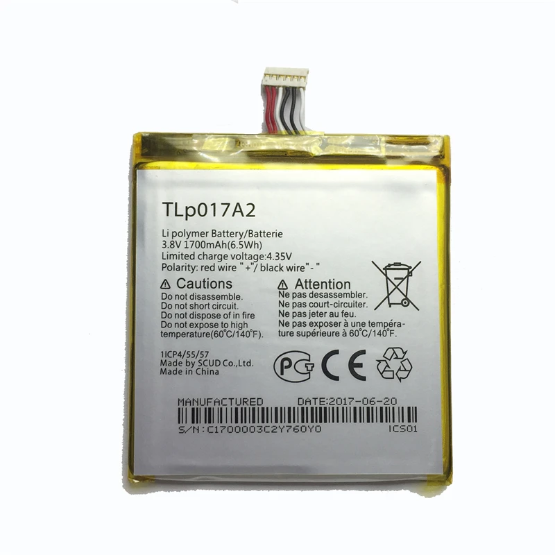 1700mAh батарея сотового телефона TLp017A1 TLp017A2 для Alcatel One Touch Idol Mini OT 6012A 6012E