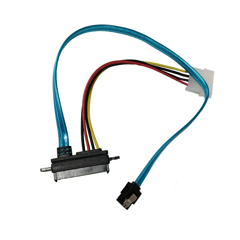

SATA III 6Gbps Data with Molex 4-pin LP4 to SATA 22-pin (7+15) Data and Power Combo Cable, sata data and power combo cable