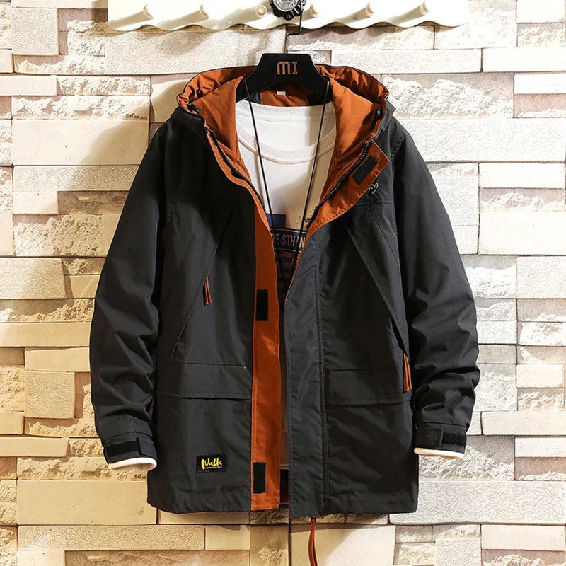 Workwear Cotton Coat Men's Autumn and Winter Thickening Jacket Trendy Loose Cotton Coat Japanese Fashion Brand plus Size Cotton