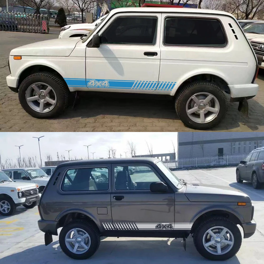Автомобиль с длинной боковой полосы стикеры виниловой пленки углеродное волокно