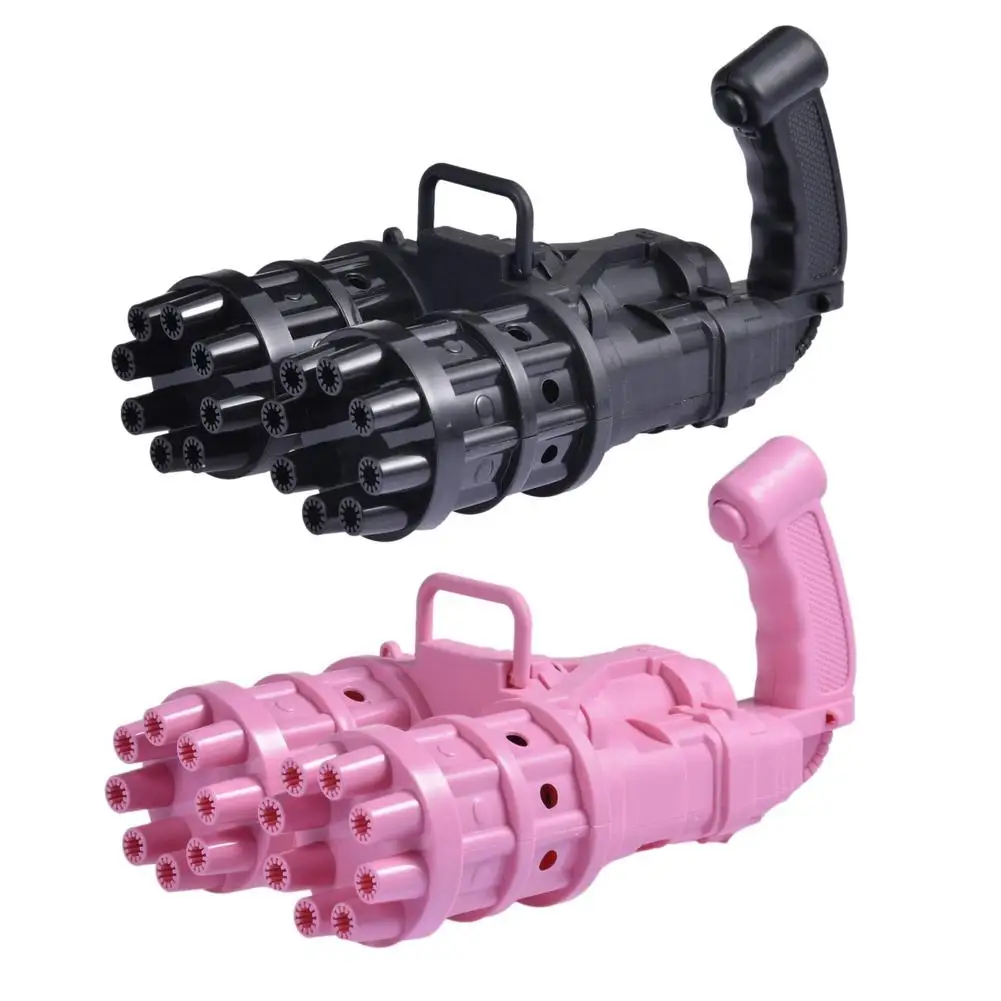 

Upgraded Double Head Electric Bubble Machine Black Gold Gold Gatling Bubble Gun Children Automatic Bubble Blowing Toy Gun