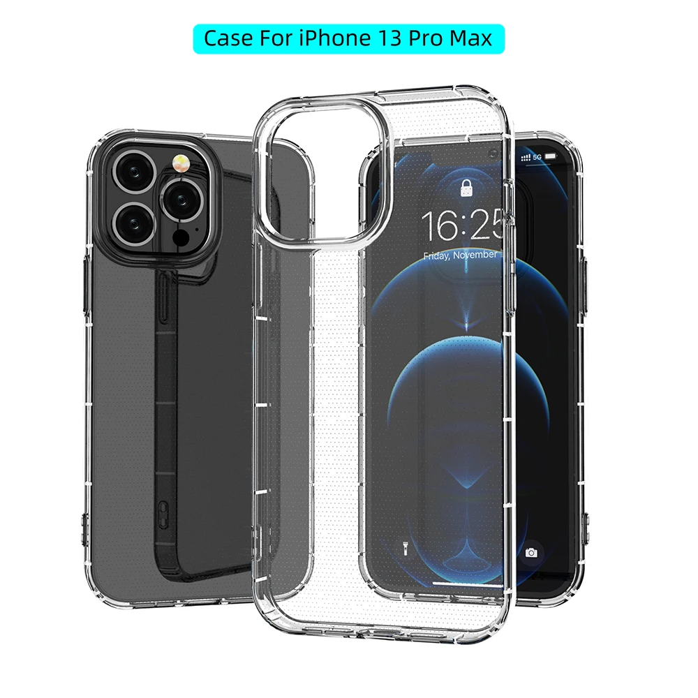 

Transparent inner anti-fall mobile phone case is suitable for iphone13promax 11 12 xs max 6 7 plus soft silicone protectiv cover