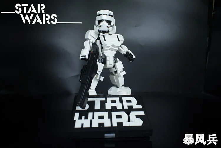 Новое поступление 2019 строительные блоки kennie diy moc штурмовые ветры белые солдатики
