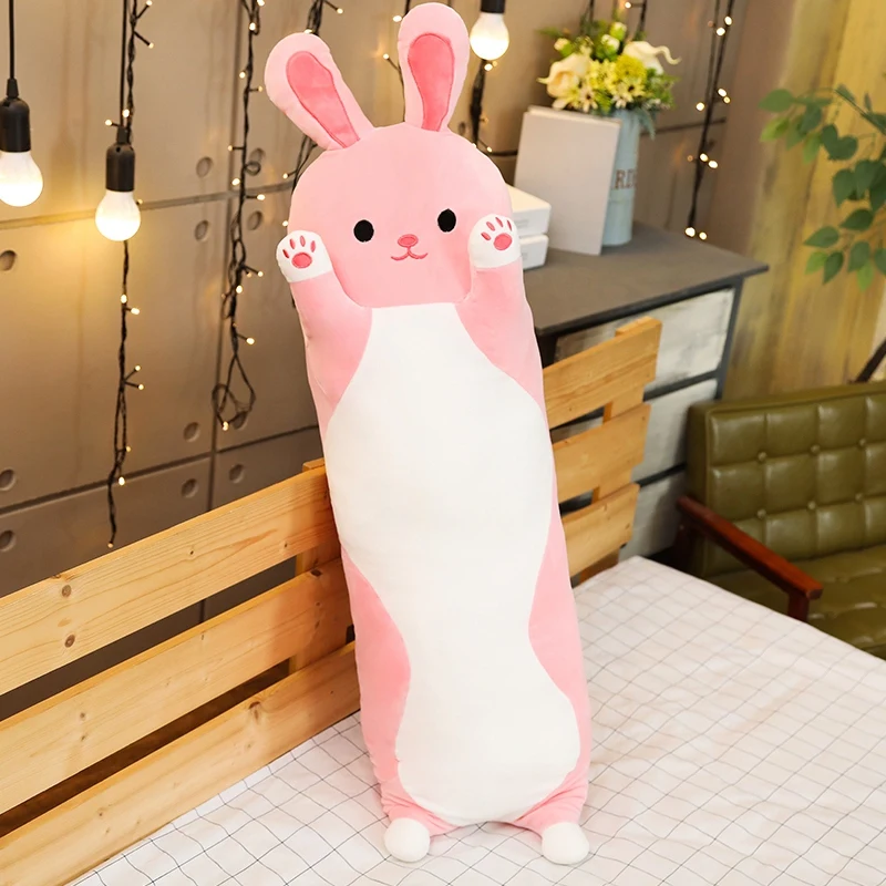 70-120 см Мультяшные Животные Динозавр Единорог Кот Свинья Плюшевые игрушки Мягкая длинная подушка для сна куклы дети девочки подарок на день рождения
