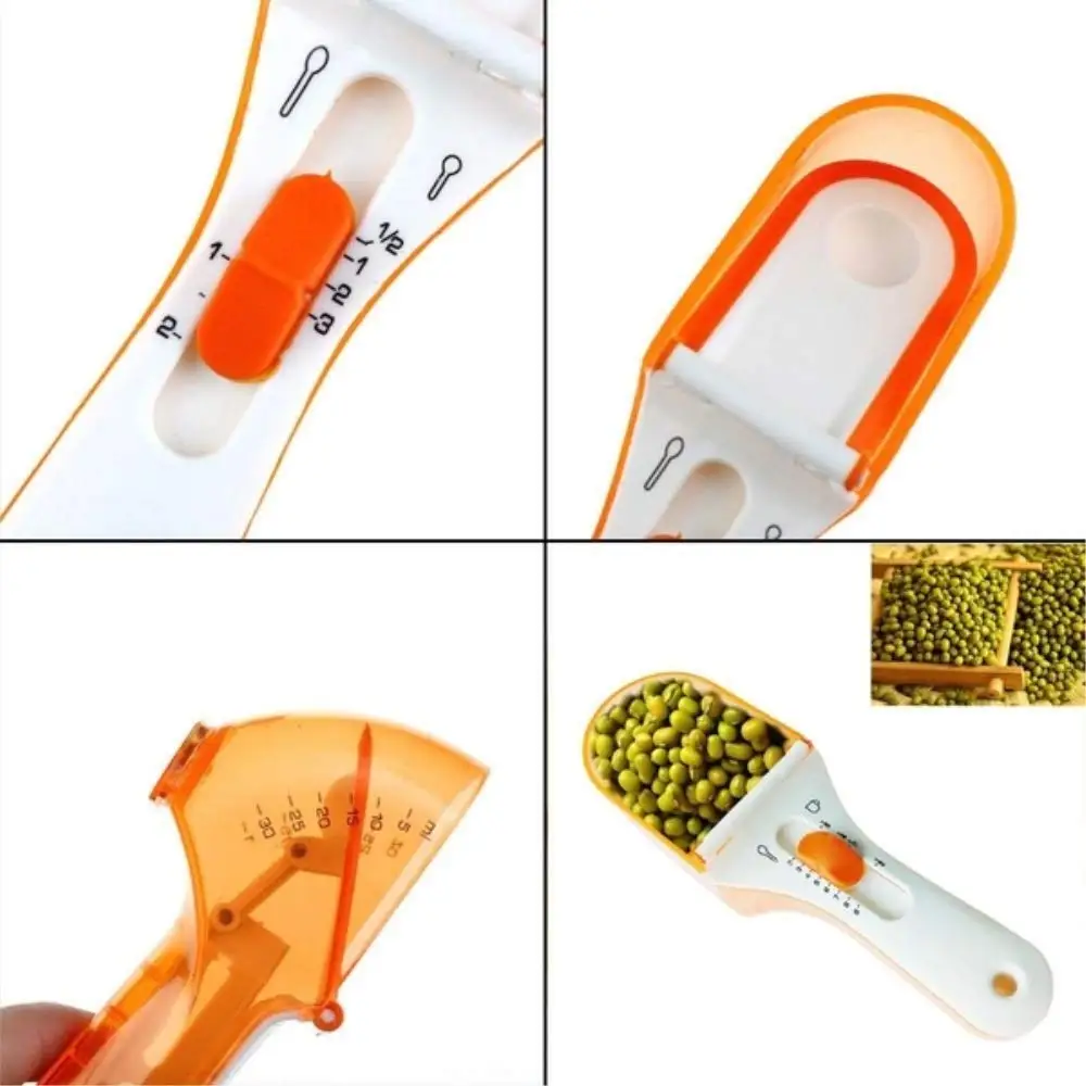 Пластиковая регулируемая мерная ложка со шкалой магнитное дно измерения совок DIY