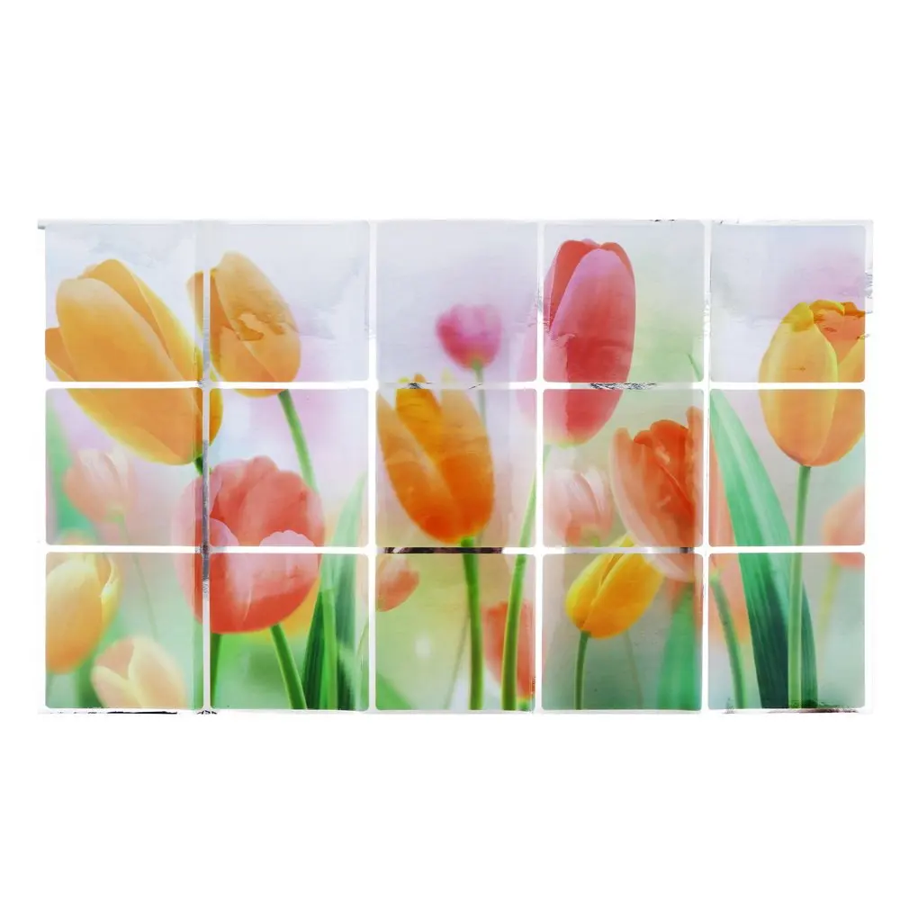 Wholesale Waterproof 75*45cm flower Pattern Aluminum Copper Foil Sticker Oil Proof Kitchen Wall Paper Decal Decoration styles |