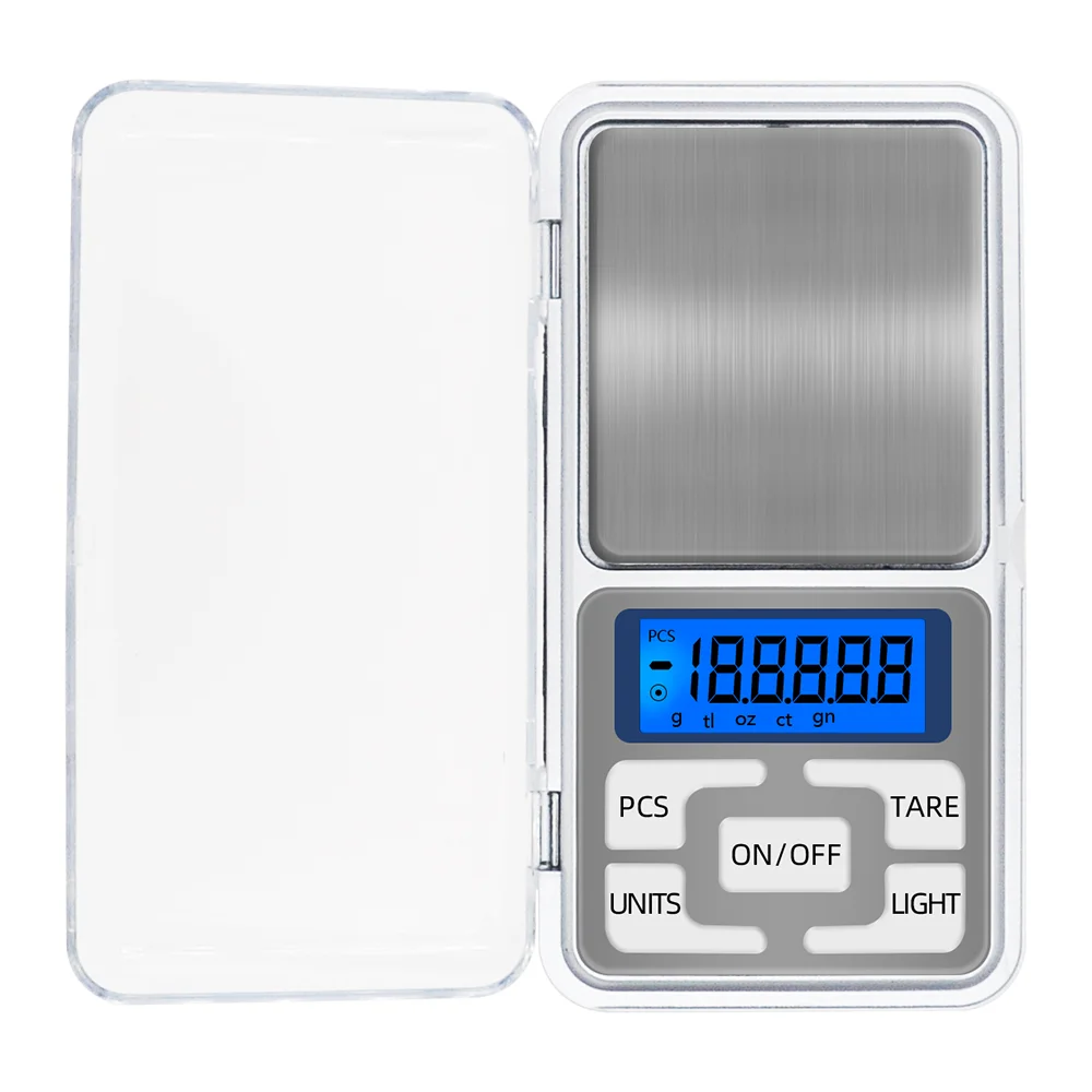 

0.01g/0.1g High Precision Mini Electronic Scale Portable Food Jewelry Digital Scale Weighing for Kitchen Weighing 100g/200g/500g