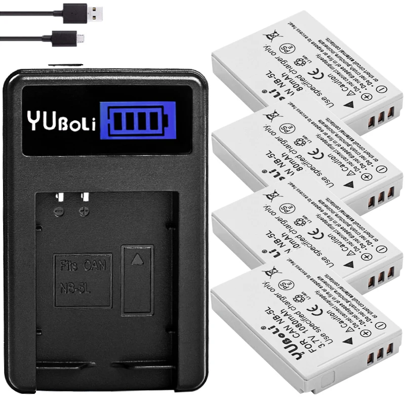 Аккумулятор и зарядное устройство USB для Canon S110/SX200/SX210/SX220/SX230 IS HS IXUS