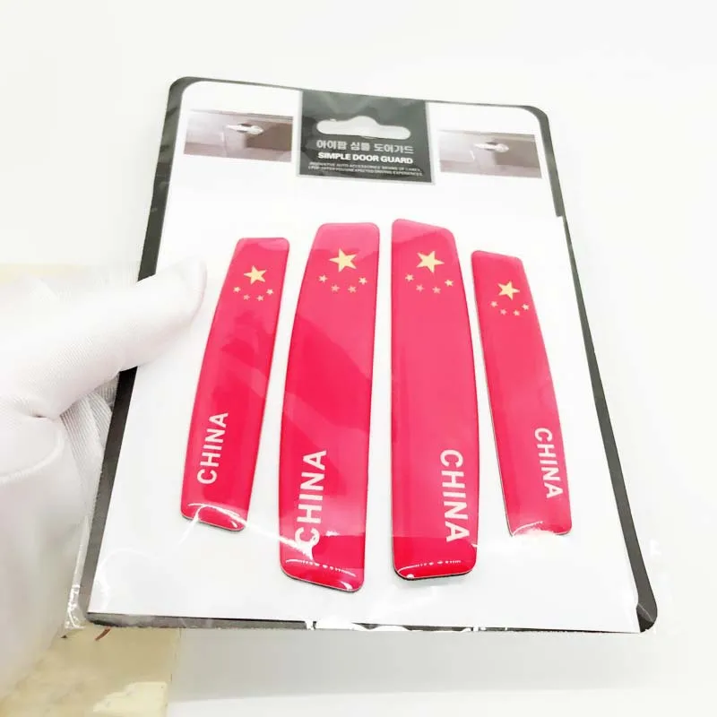 4 шт. защита для края автомобильной двери искусственный национальный флаг Fiat Panda