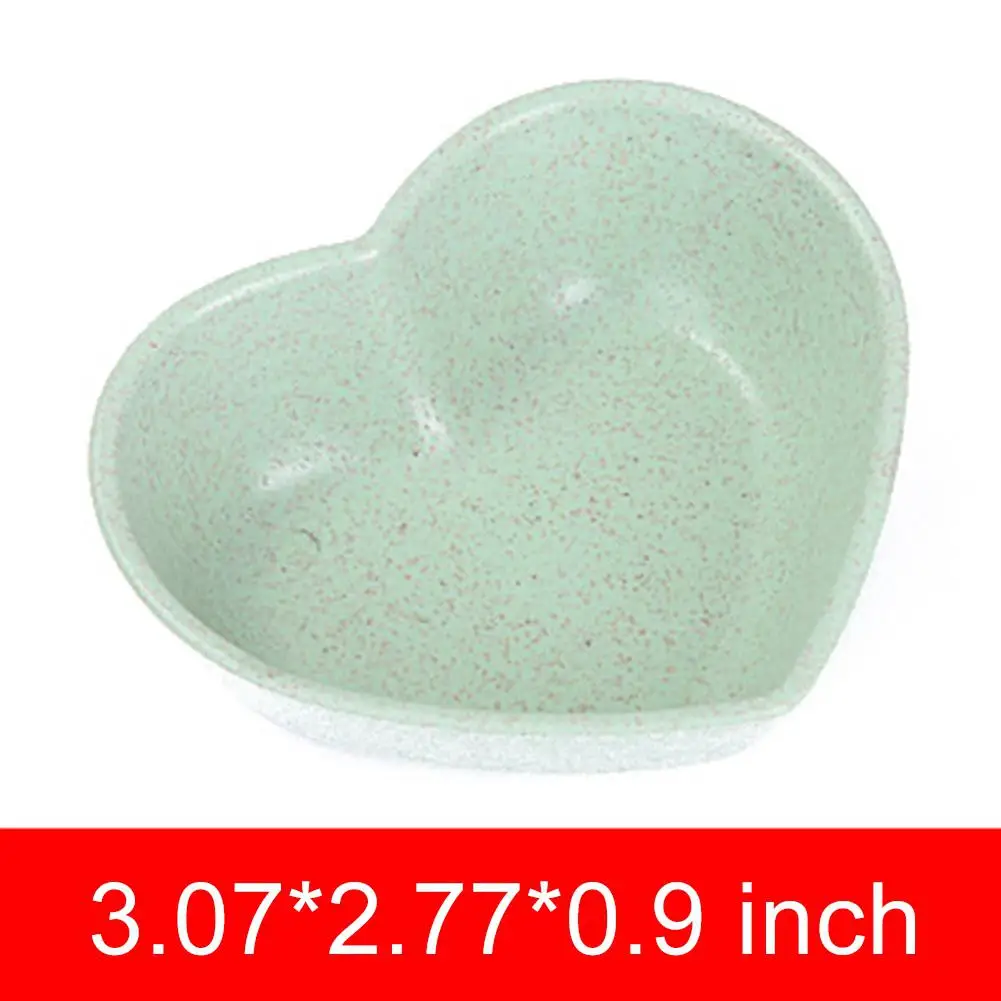 Heart shaped green Studyset мини пшеничная соломенная Клубная декоративная тарелка для соуса кухонные аксессуары - Цвет: Heart shaped green