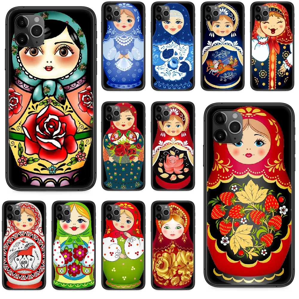 Чехол для телефона с милыми русскими куклами матрешкой iphone 4 4s 5 5S SE 5C 6 6S 7 8 plus X XS XR 11