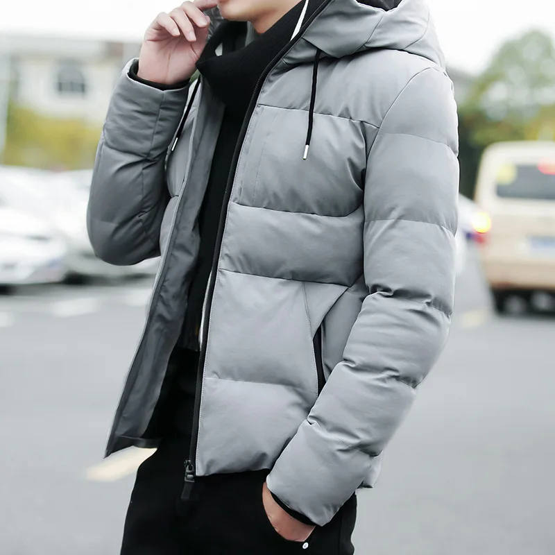 Зимняя куртка мужская одежда теплая Повседневная С Капюшоном модное зимнее