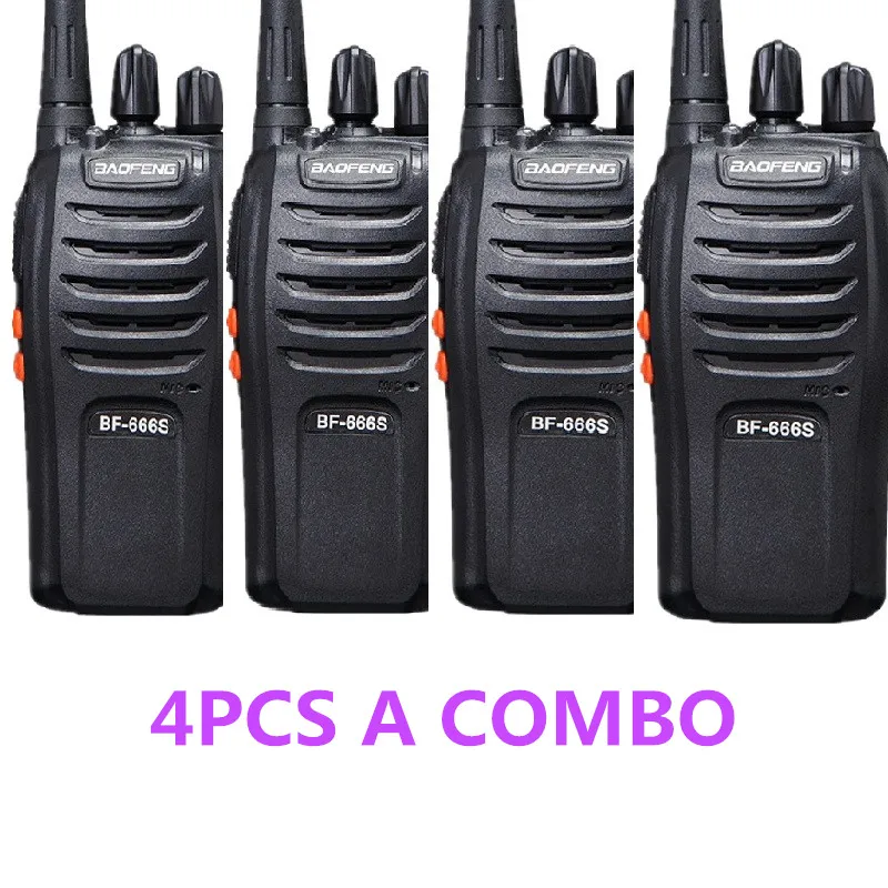 4 шт. Оригинальный Baofeng bf 666s иди и болтай Walkie Talkie “иди Портативный радио отель