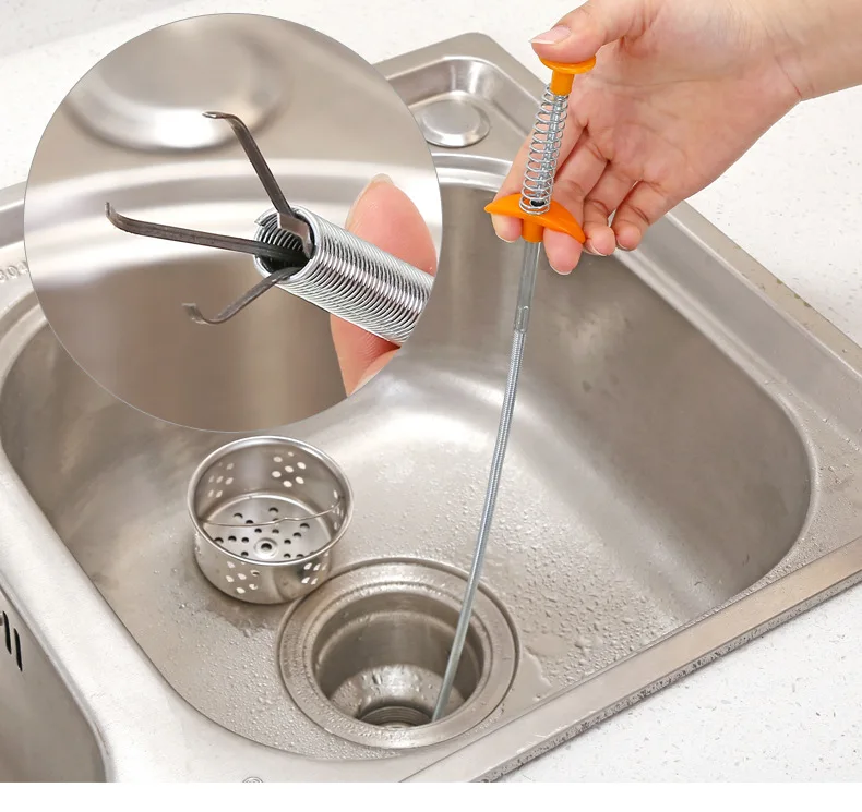 

60CM Multifunctional Cleaning Claw Sewer Toilet Dredger Home Sink Anti-blocking Cleaning Hook Kitchen Sewers Pipeline Clean Tool