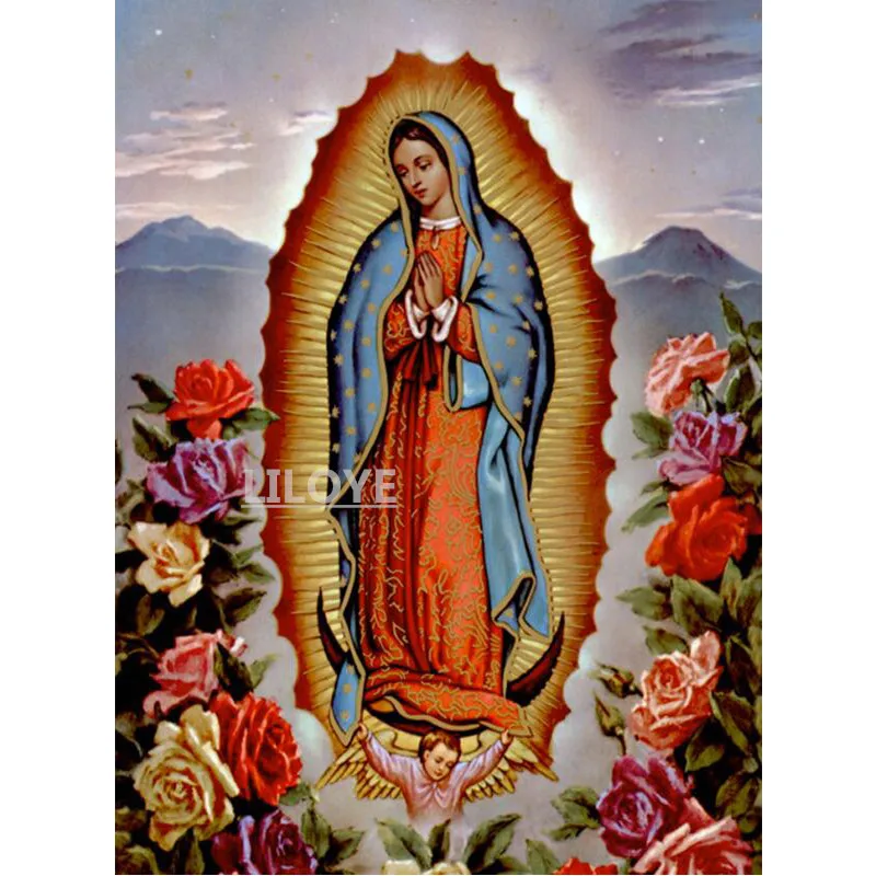 Картина из страз Дева Мария 5D сделай сам полноразмерная/круглая Алмазная вышивка