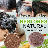 1pcs essence hair blackening unisex adult cleansing health care regrowth shampoo anti dandruff moisturizing manual