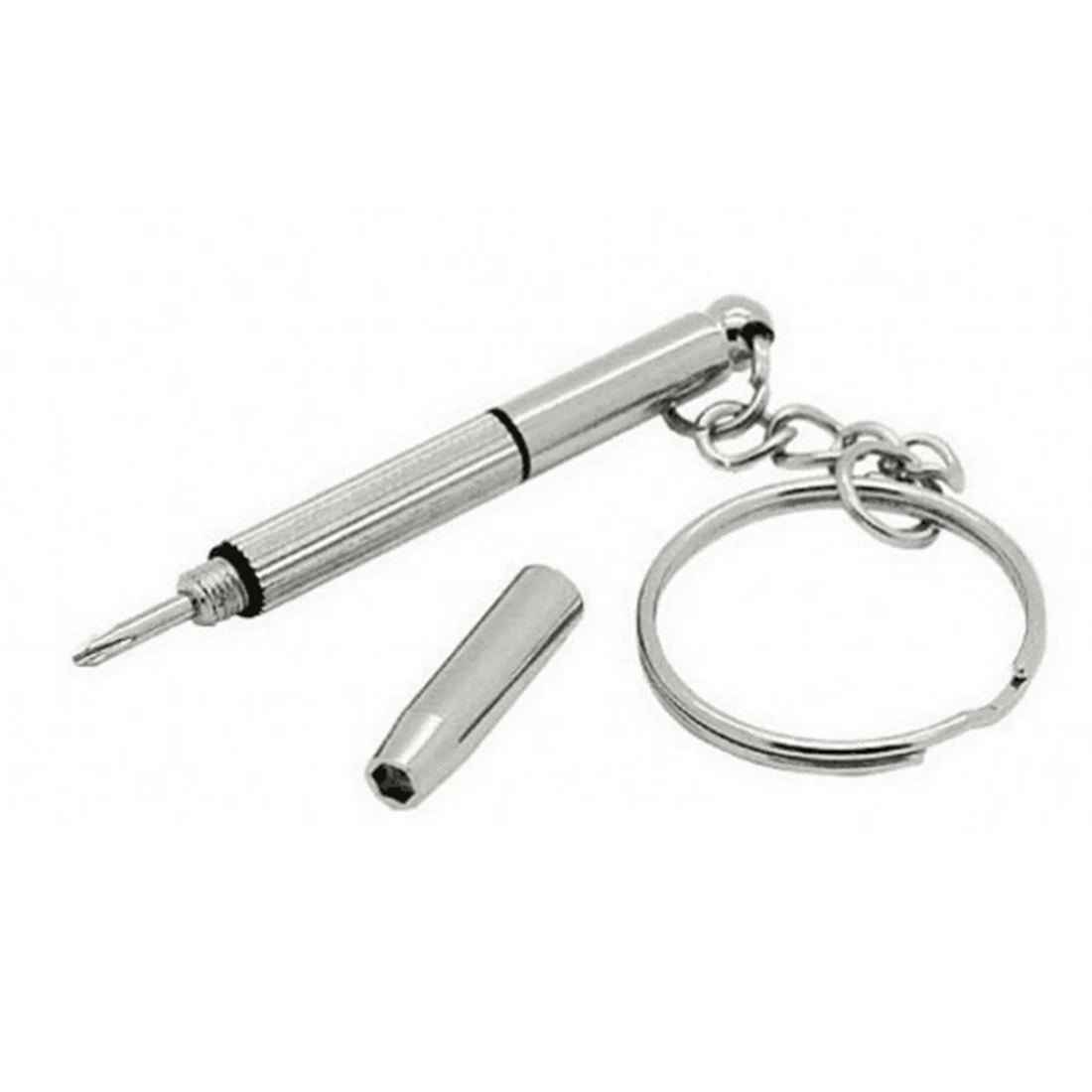 

Portable Mini Screwdriver Multi Keychain Multifunctional Key Ring Clasp Utility Pocket Tool Outdoor Combination Tool