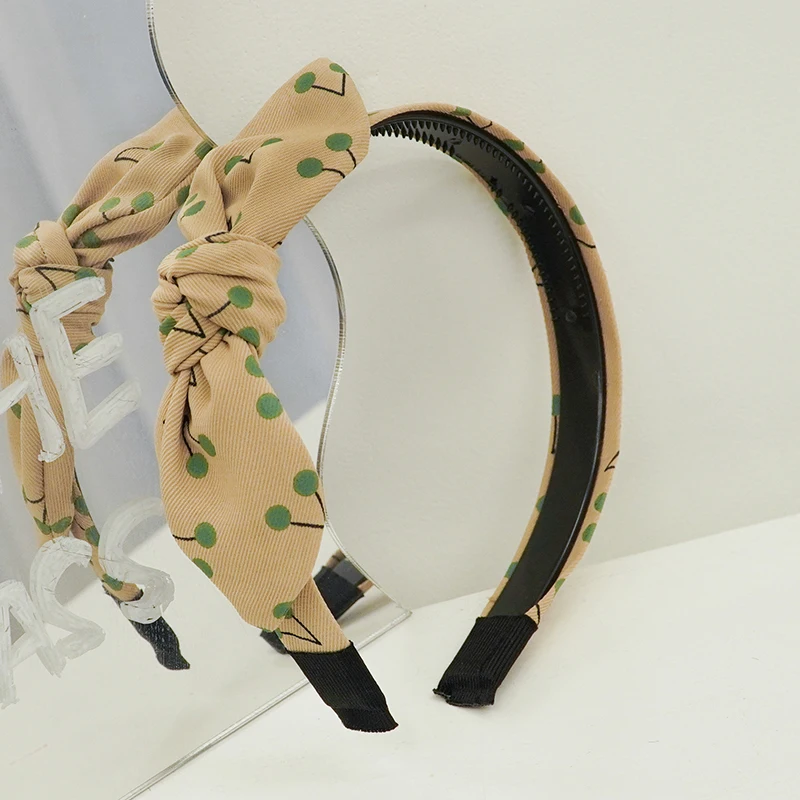 

Women's Solid Color Headband Knotted Headband Printed Simple Cotton Fabric Girl Headband Hair Accessories for Women