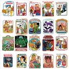 Европейские забавные винтажные нашивки с принтом для одежды, термонаклейки для детей