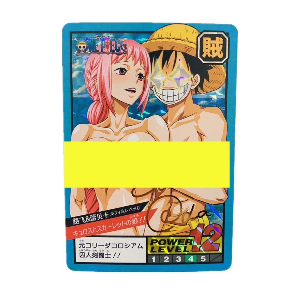 

10 Pieces/set One Piece Luffy Rebecca Nude H Sexy Toy Hobby Hobby Collectible Game Collection Anime Flash Card