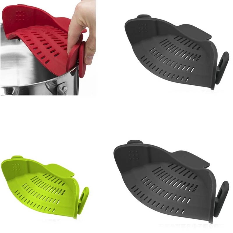 

Kitchen Accessories Plastic Fruit Vegetable Drainer Basket Filter Leakproof Baffle Funnel for Jars Kitchen Gadget Pot Side Drain