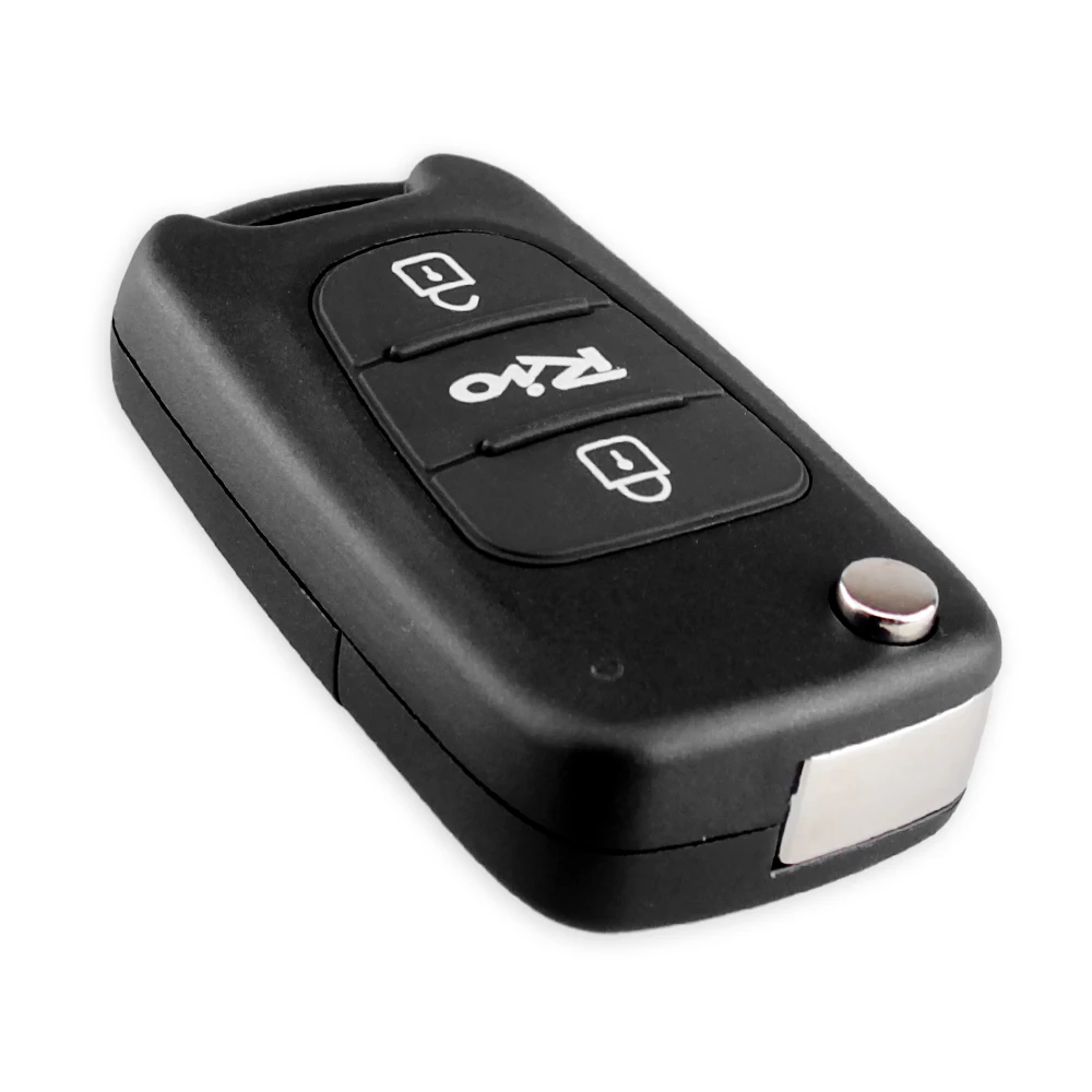 Автомобильный ключ KEYYOU для Kia Rio 3 кнопки флип Обложка сменная ключ оболочки пустой пульт дистанционного Fob чехол Cut/Uncut Blade KeyCase