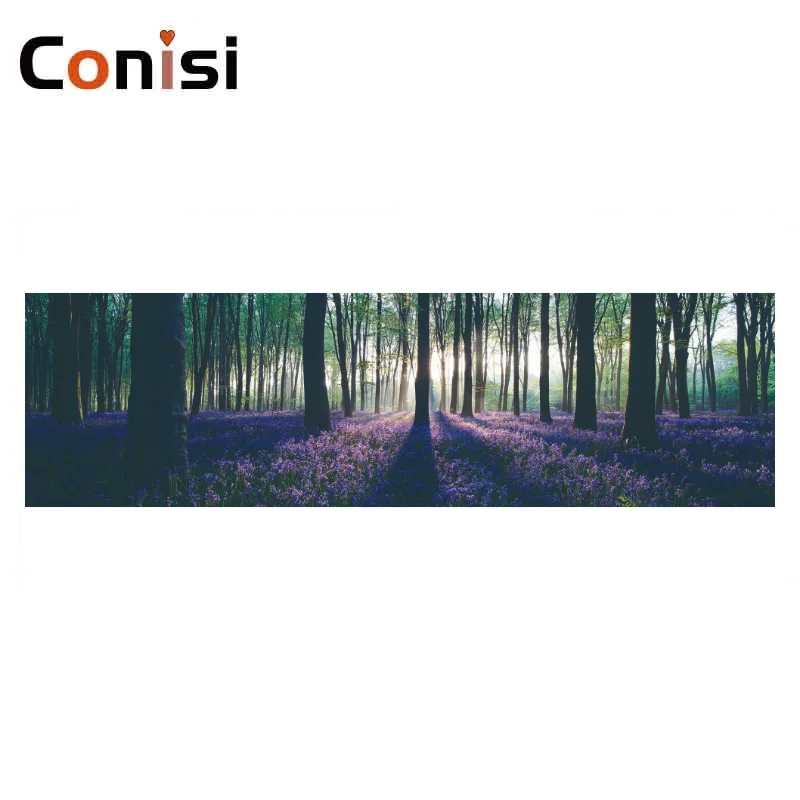 Conisi скандинавский фиолетовый Лавандовый лес длинный пейзаж холст настенная