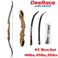 64 inches wood archery recurve bow traditional take down for hunting or 3d hunting 40lbs 45lbs 50lbs right left hand