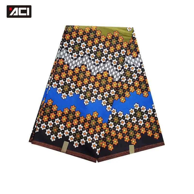 

ACI Ankara African Wax Prints Fabric 6 Yards/Piece 100% Polyester African Wax Prints Fabric Ankara Veritable Wax Tissu Africain