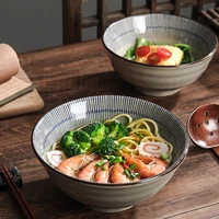 japanese large ceramic ramen bowl salad fruit noodle soup bowls kitchen eco friendly creative special restaurant tableware